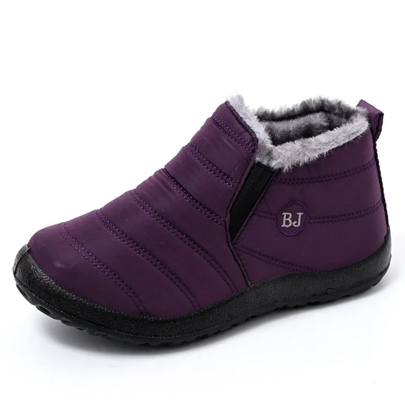 New Women Sneakers Winter Warm Women Casual Shoes Plush Waterproof Sneakers Women Shoes Slip On Woman Vulcanized Shoes Walking
