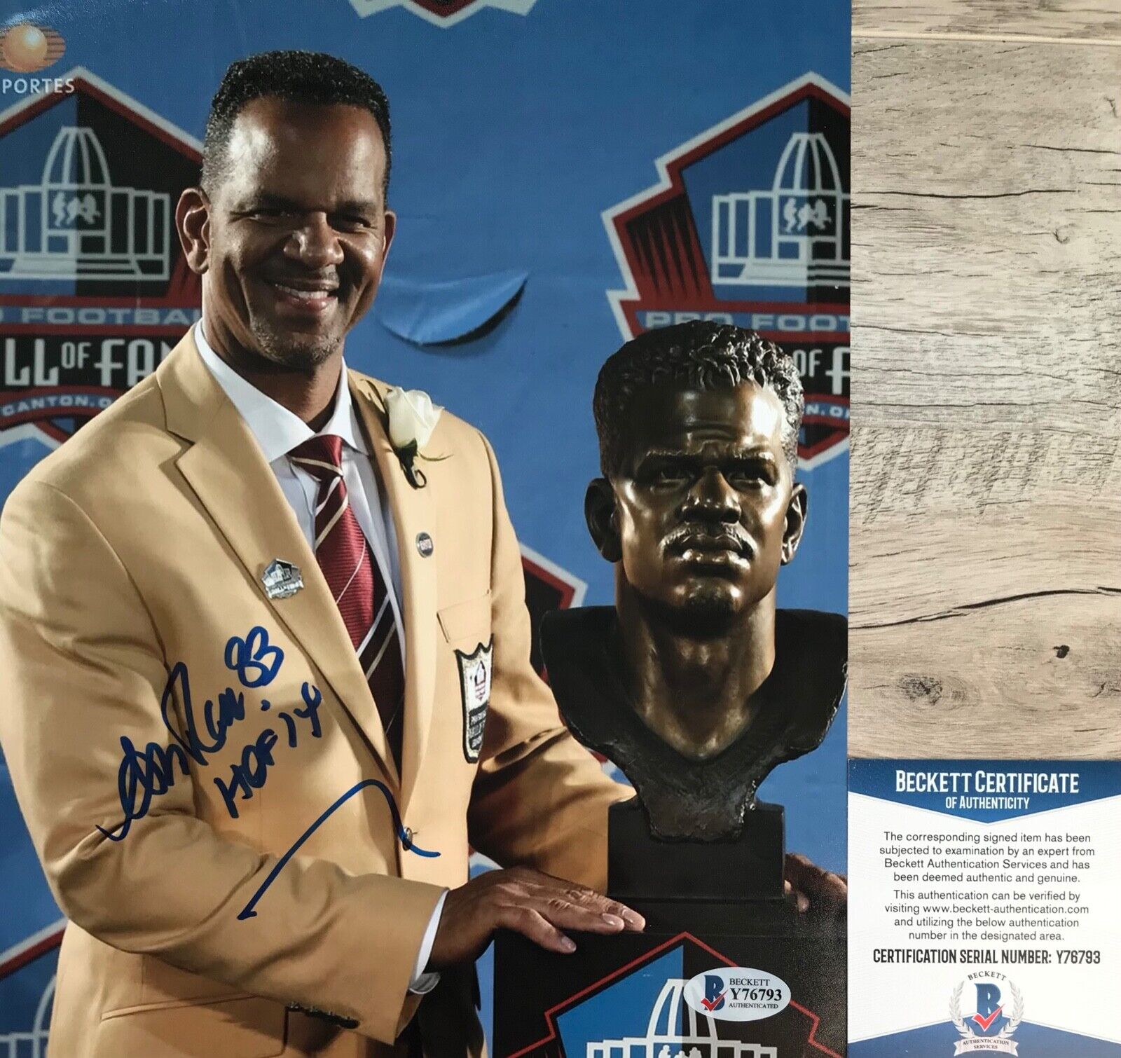 BILLS MAFIA!!! Andre Reed HOF Signed Buffalo Bills 8x10 Photo Poster painting #1 Beckett BAS