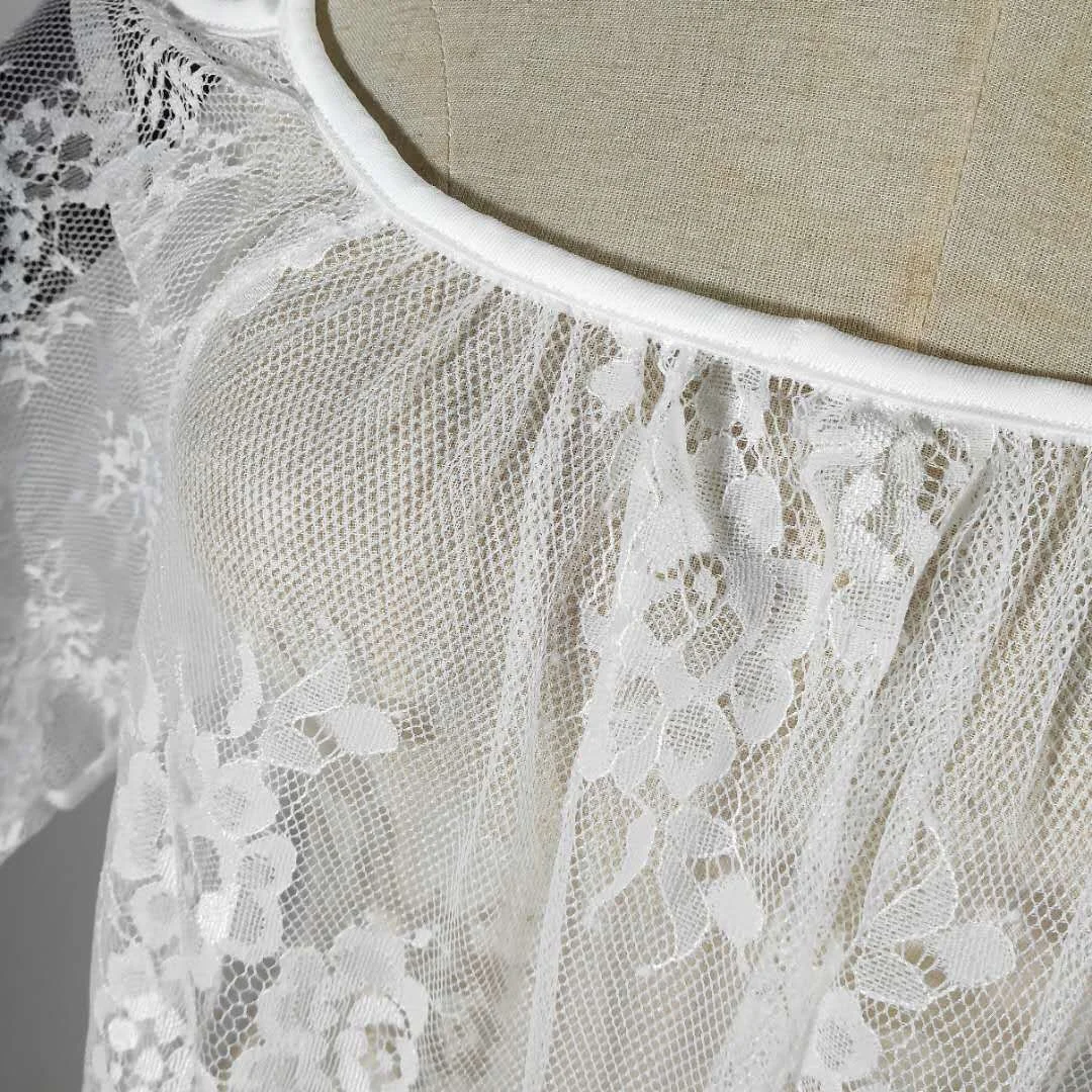 Uveng Uveng Women's Senders Sunscreen Open Shoulder Beach Sexy Lace Dress Mask Beach Sunscreen