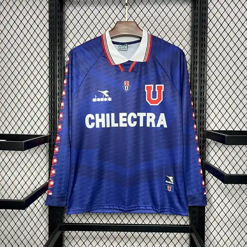 Retro 1996 University of Chile Long Sleeve Soccer Jersey Home