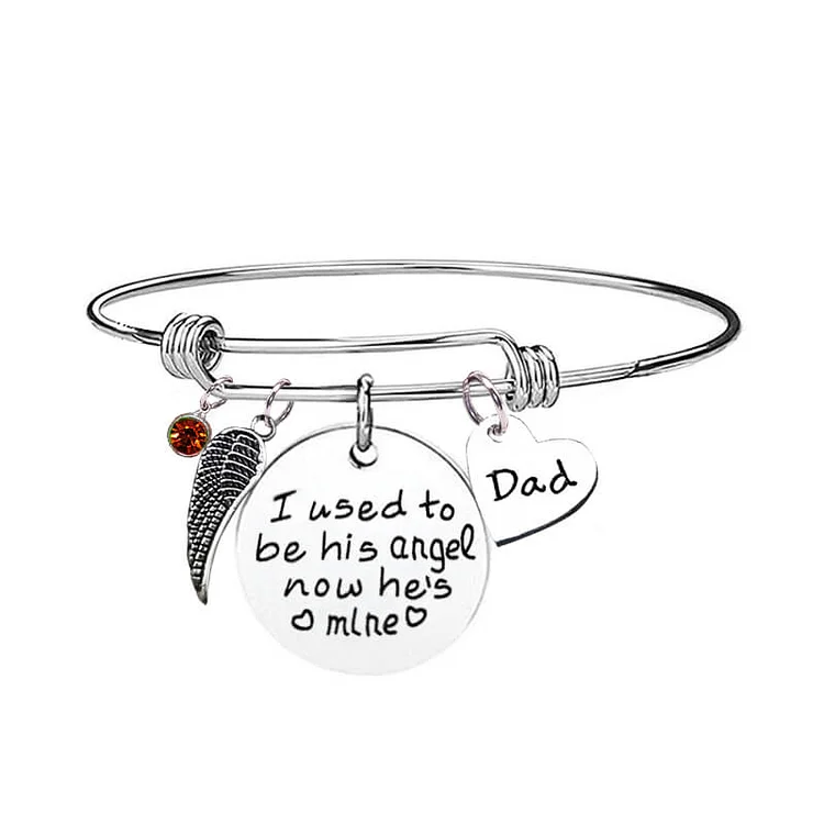 I Used To Be His Angel Now He's Mine Wing Bangle