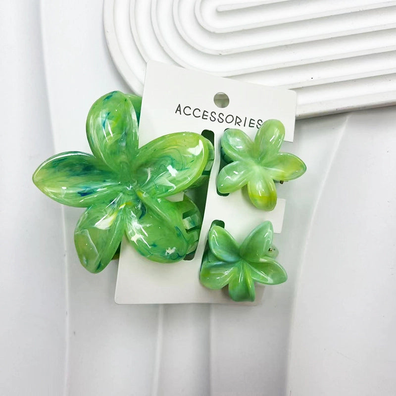 Vacation Modern Style Women’s Flower Resin Hair Claws