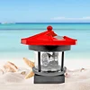 Lighthouse Solar LED Light Garden Fence Outdoor Beacon Rotating Beam Lamp
