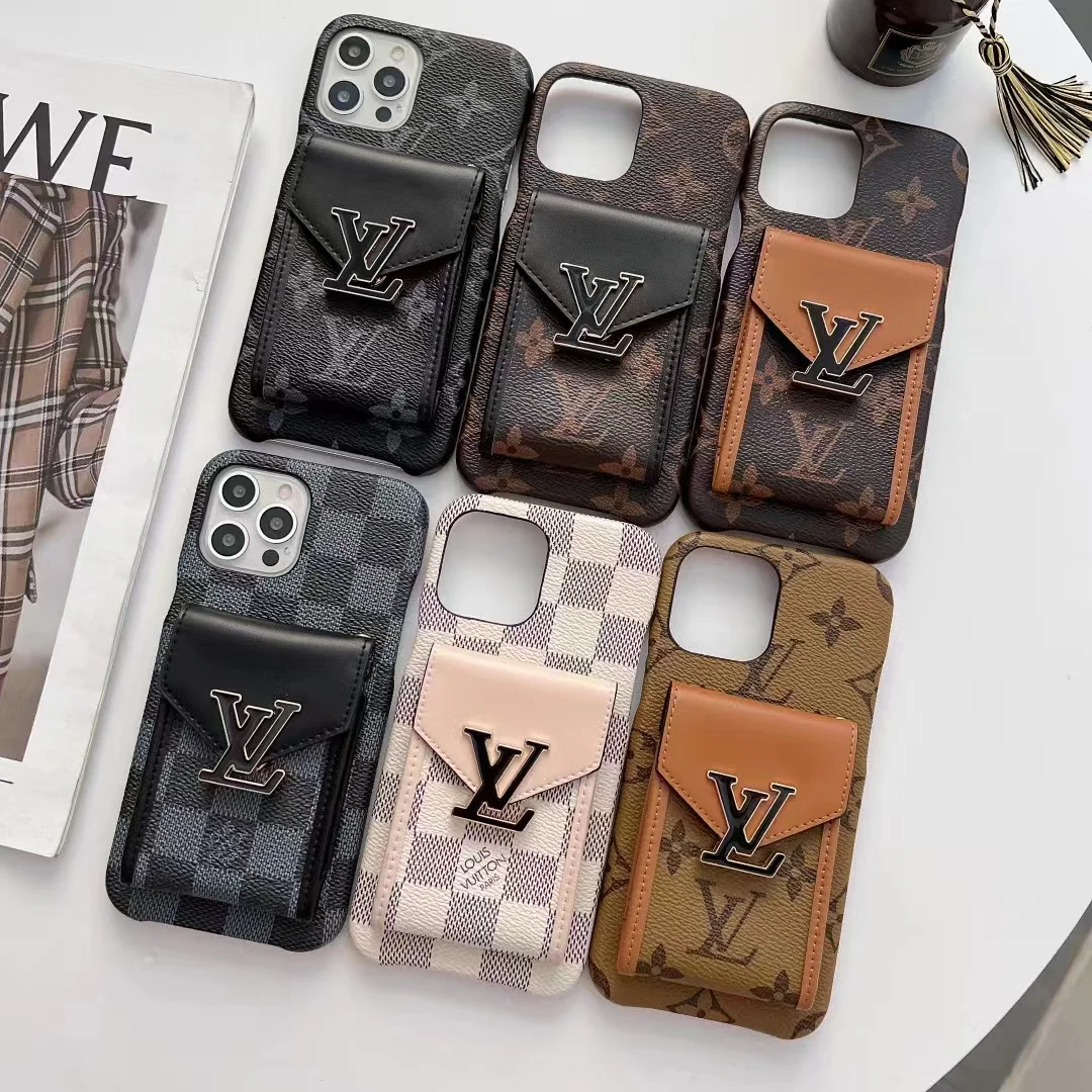 Metal Big Logo Card Holder Phone Case--[GUCCLV]