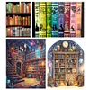 (Multi Style)Bookshelf-Full Embroidery 3 strands 11CT Stamped Cross Stitch-40*60CM-Large Size
