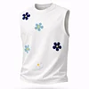 Men's Casual Surf-Style Tank Top With Floral Embroidery by Inlyline