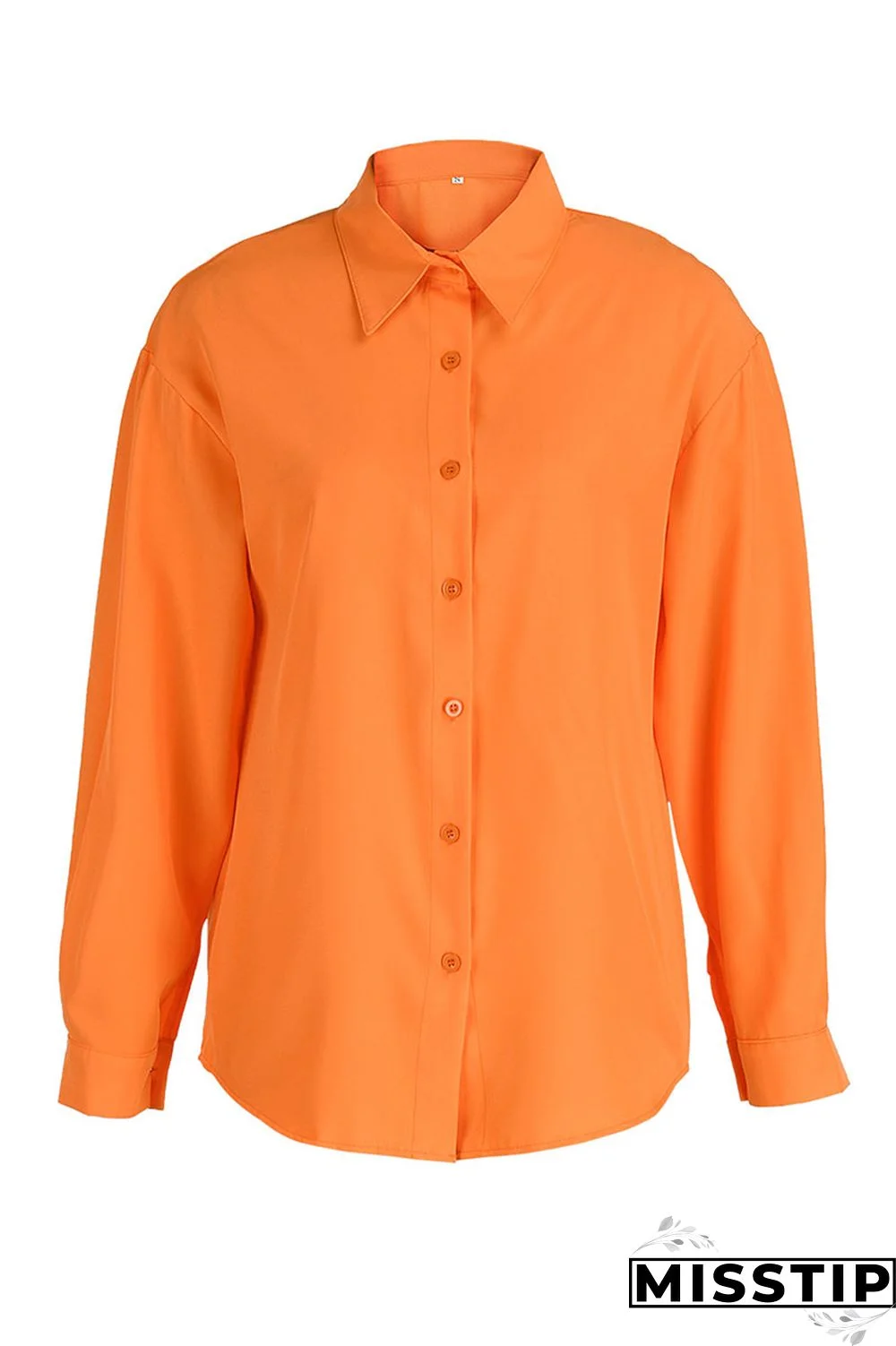 Green Casual Solid Patchwork Buckle Turndown Collar Tops