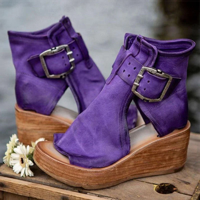 Women Sandals 2021 Heels Chaussure Femme Retro Platform Sandals For Summer Shoes Women Wedges Shoes High Heels Sandalias Mujer