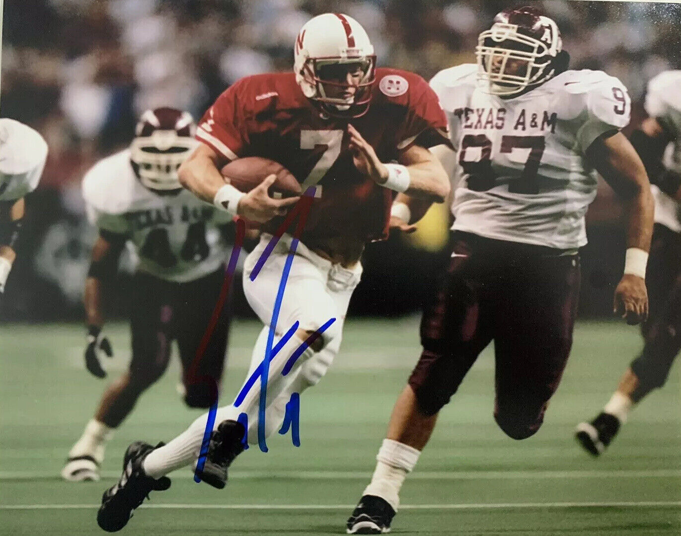 SCOTT FROST HAND SIGNED 8x10 Photo Poster painting NEBRASKA CORNHUSKERS FOOTBALL AUTOGRAPH RARE