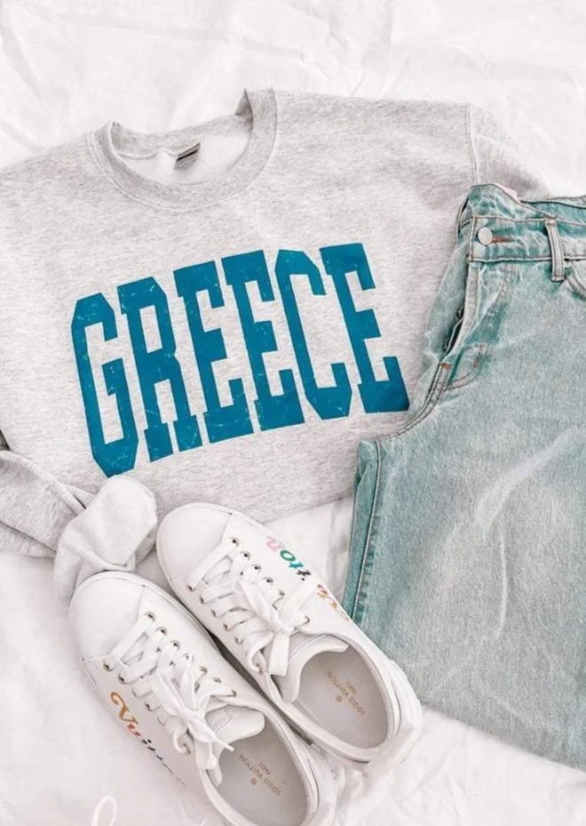 GREECE CREWNECK August Lemonade August Lemonade