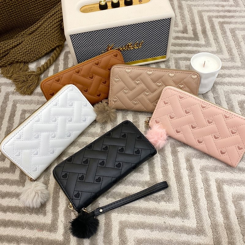 New Women&#39;s Wallet 2022 Summer Mid-length Clutch Bag Love Coin  Wallets for Women US Mall Lifes