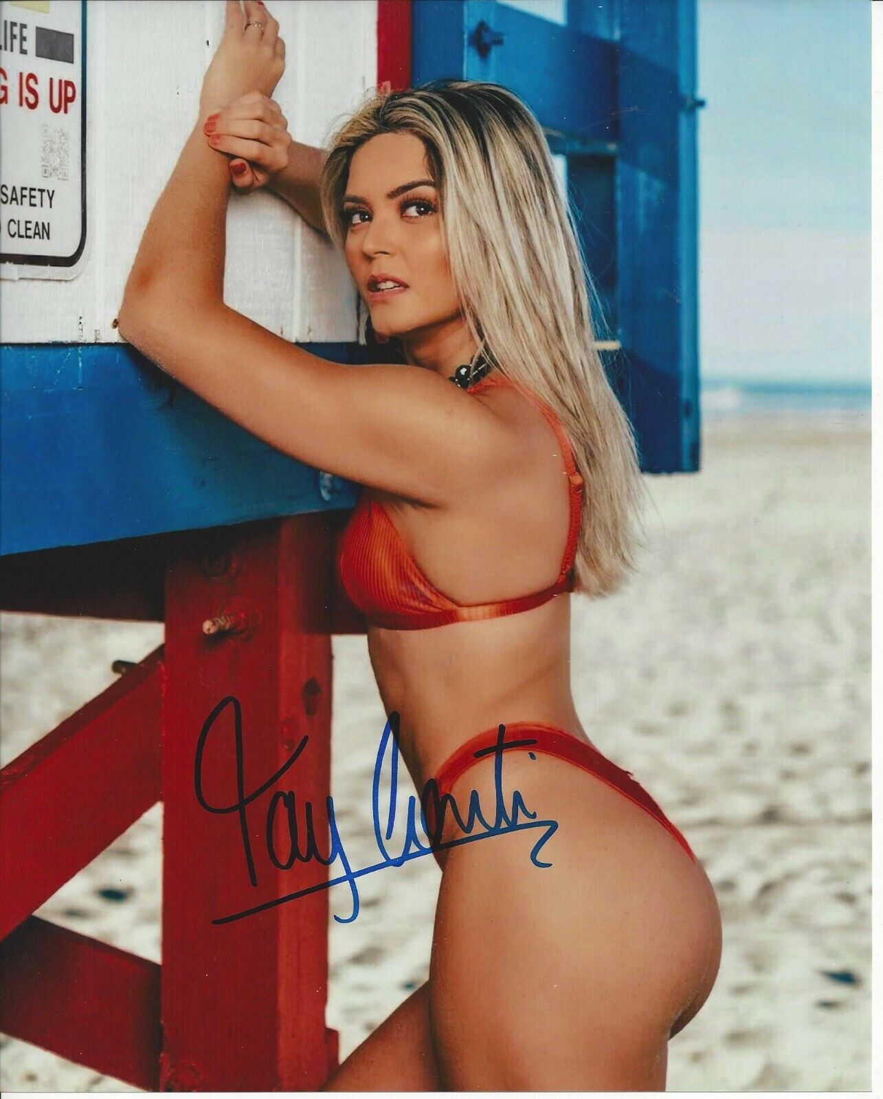 Tay Conti autographed 8x10 WWE AEW Impact#7