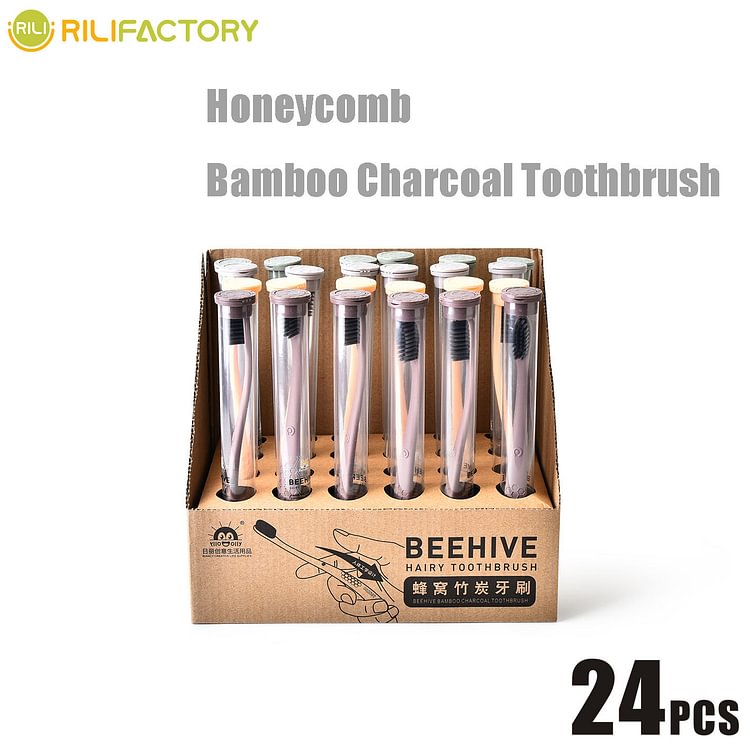 Honeycomb Bamboo Charcoal Toothbrush Rilifactory