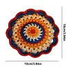 (US Only)Crochet Mandala Coaster Handmade DIY Material Package with Crochet Hook(4)
