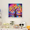 Colorful Tree Of Life - 11CT Counted Cross Stitch - 45*45cm - Natural