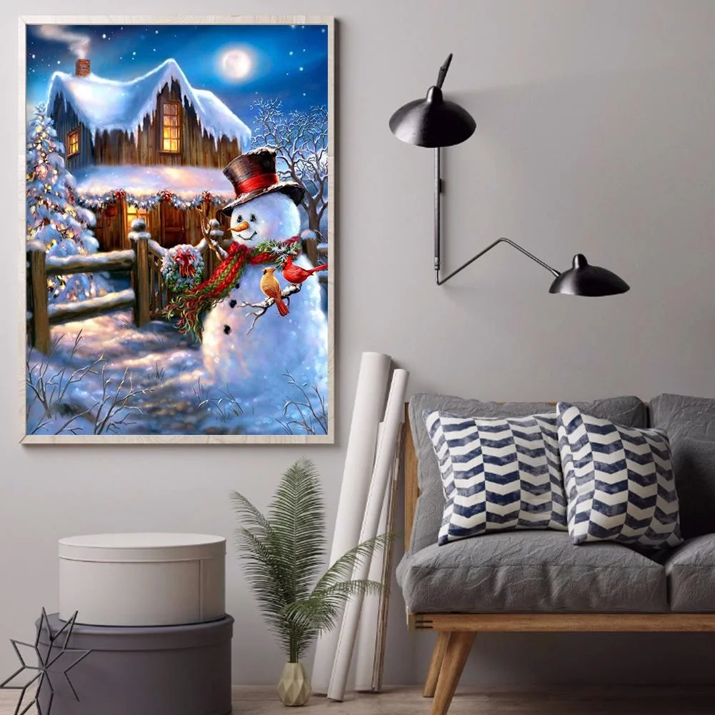 Diamond Painting - Full Round Drill - Snowman(30*40cm)