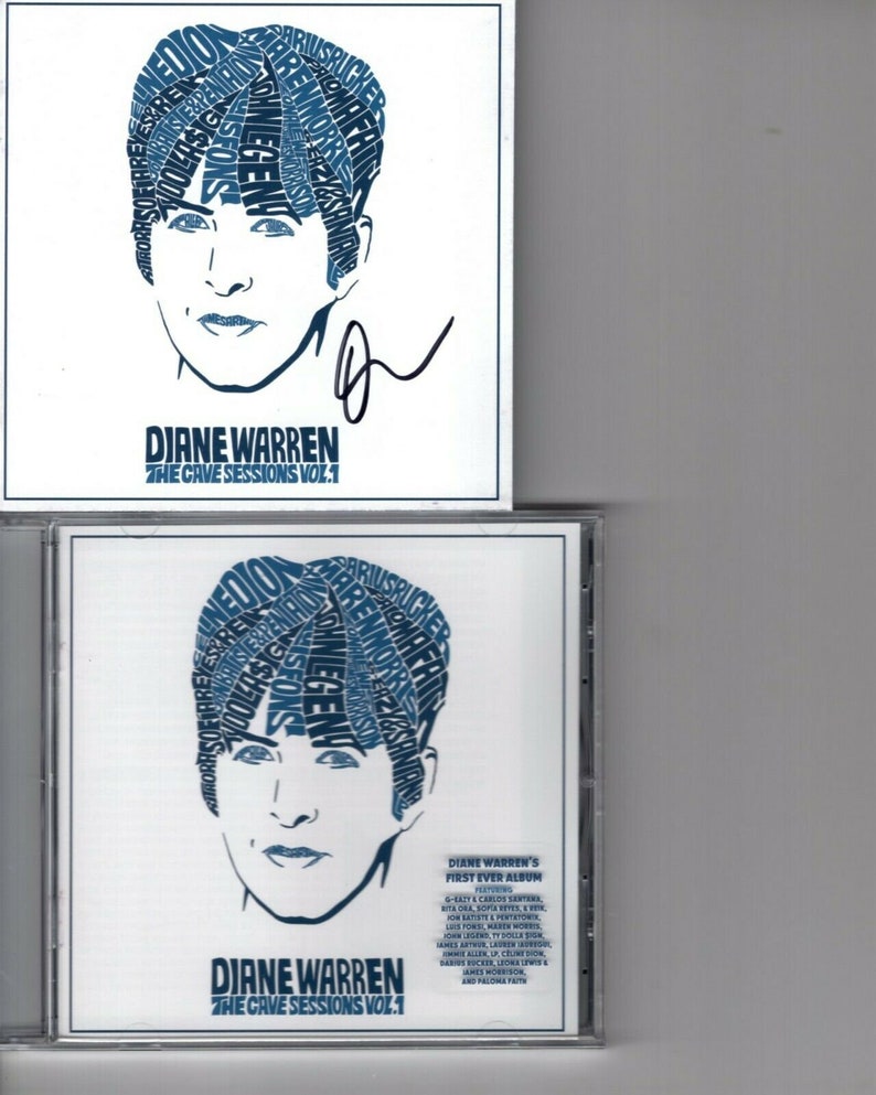 Diane warren signed autographed the cave sessions vol 1 cd insert