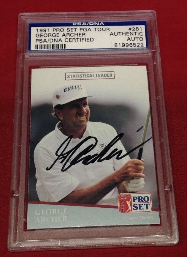 George Archer Signed 1991 Pro Set Card Slabbed PSA/DNA #81996522