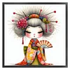Cartoon Japanese Geisha-11CT Stamped Cross Stitch 40*40cm/15.75*15.75in