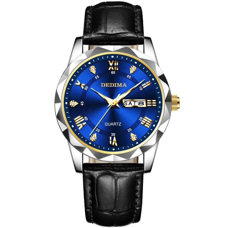 Casual Classic Style Color Block Solid Color Buckle Quartz Men’s Watches