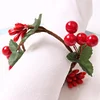 Red Fruit Wreath Christmas Catering Napkin Ring