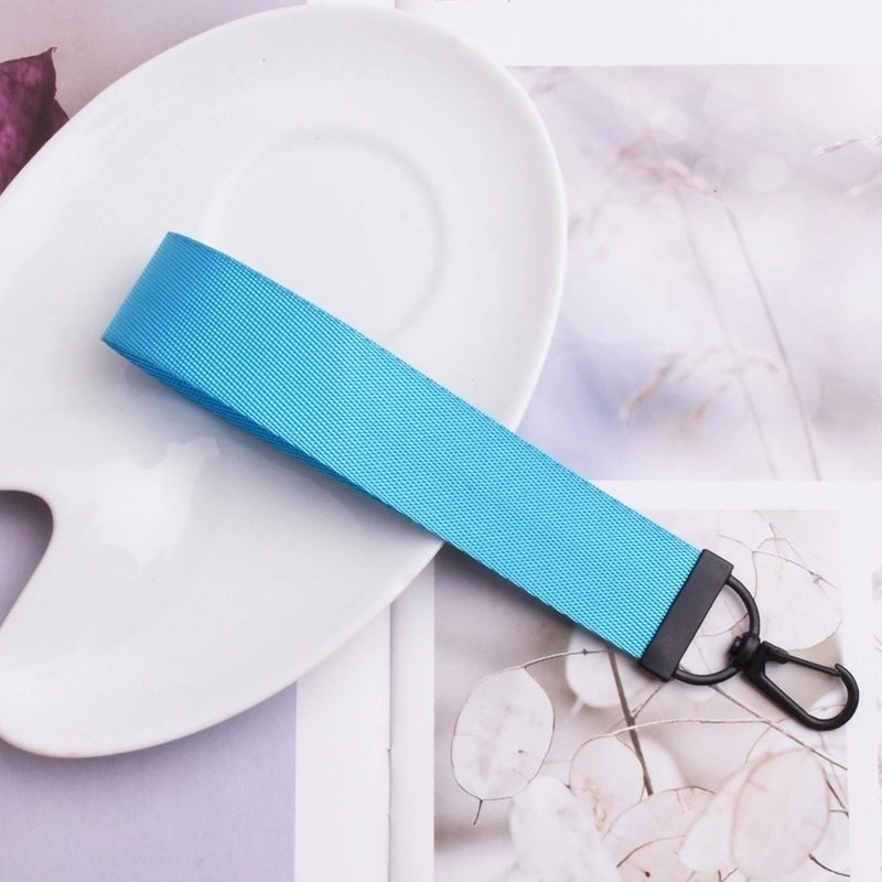 Minimalist Solid Color Nylon Unisex Bag Pendant Keychain