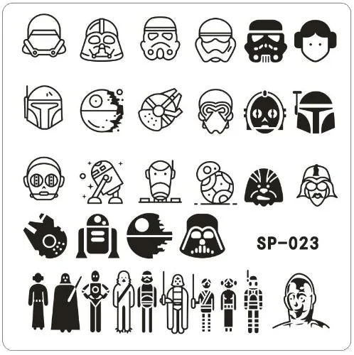 Nail Stamping Plates Cartoon Stamping Plate  SP Design Nail Art Image Plate Equipment Stamp Stamping Plates Manicure Template-Nail Inspo