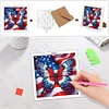 Butterfly Flower 5D DIY Partial Special Shaped Drill Diamond Painting With Frame Kit 17.2x17.2cm