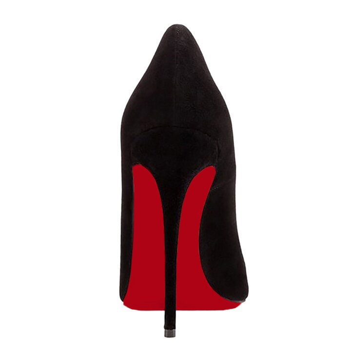 120mm Women's High Heels for Party Wedding Suede Red Soles Pumps-vocosishoes
