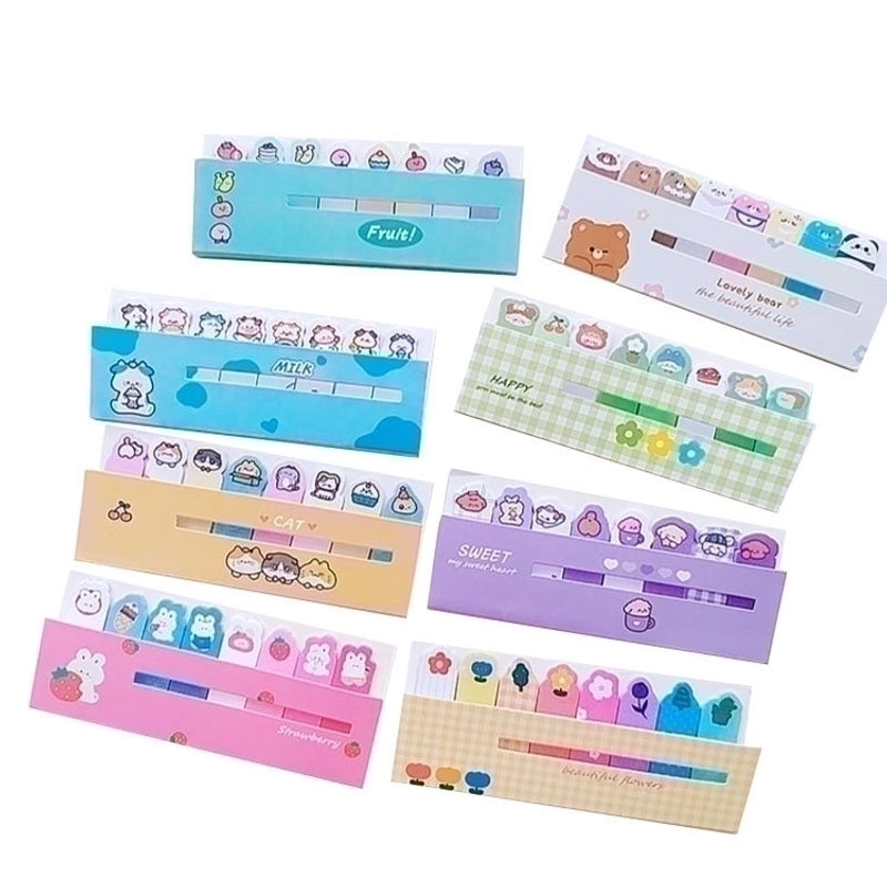 Japan And South Korea Stationery Cute Regimented Rows Notes Sticky Notes Notes Left Note Sticker Stick Label Learning Classification Notes3