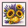 Sunflower Jug Full 18CT 2 Strands DIY Stamped Cross Stitch Kits for Beginners Adults Home Wall Decor Cross Stitch Art and Crafts Kits 25x25cm tapestrymarket
