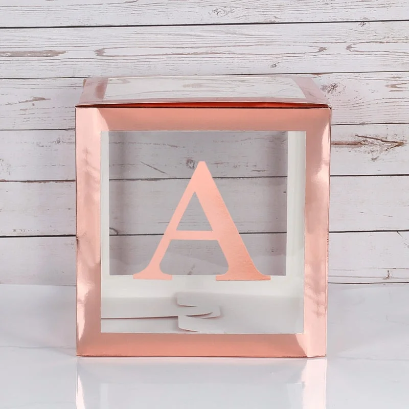 Bride To Be Rose Gold Transparent Letter Balloon Box Bride Wedding Decoration Engagement Bachelorette Party Supplies