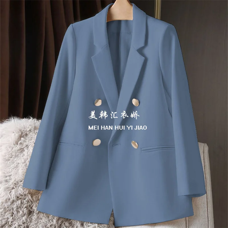 Woherb Woherb New Blazer Female Metal Button British Wind Casual Versatile Green Red Small Suit Tide-Outfit Ideas