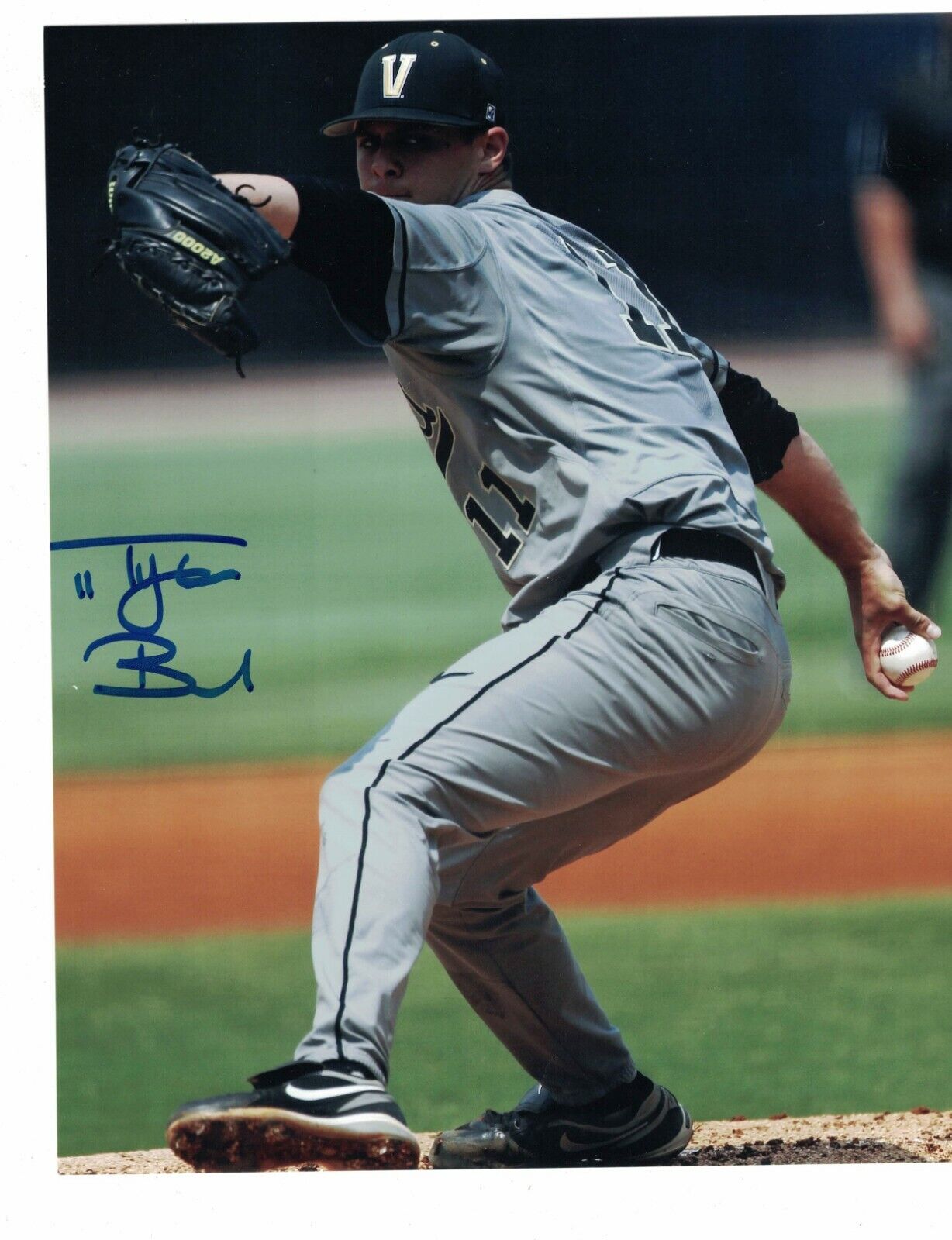 Tyler Beede Vanderbilt Baseball SF Giants Signed 8x10 Photo Poster painting W/Our COA LML71