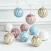 8CM Christmas's Tree Lace Rhombus Hanging Decor Ball