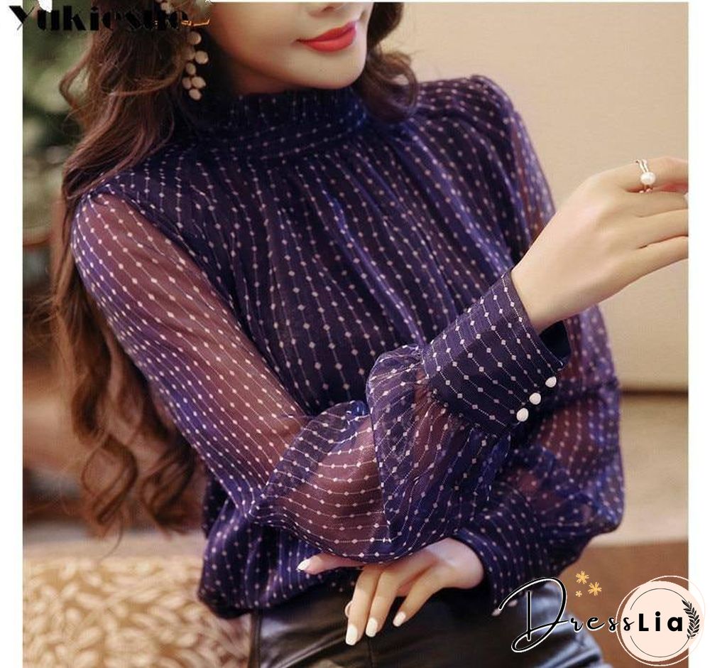 summer woman top blusa mujer lace chiffon blouse women shirt long sleeve womens tops and blouses ladies plus size