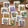 12Pcs Birdcage DIY Diamond Painting Greeting Card Kit for Adults Holiday Gifts