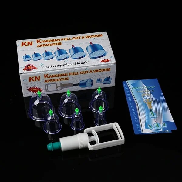 🔥Hot Sale Promotion 49% OFF🎁6 Cups Cupping Kit for Massage Therapy, Professional Vacuum Cupping Set for Cellulite Reduction Muscle Pain Relief with Manual Pump