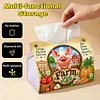 (24cm)Diamond Art Tissue Box Cover DIY PU Desktop Organizer Large(Farm)