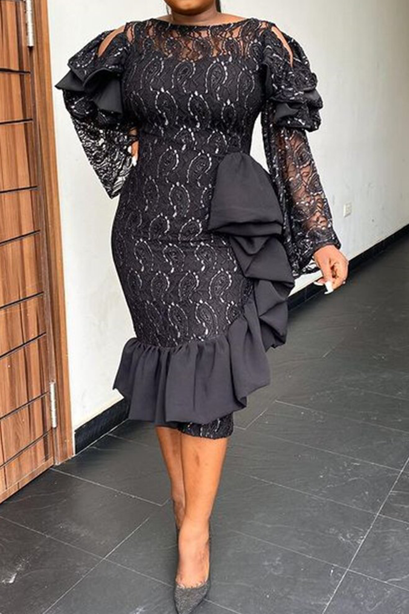 Casual Lace V Neck Irregular Dress Dresses(4 Colors)
