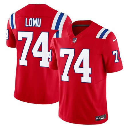 Youth New England Patriots #74 Caleb Lomu Red 2026 NFL Draft Vapor F.U.S.E. Limited Jersey