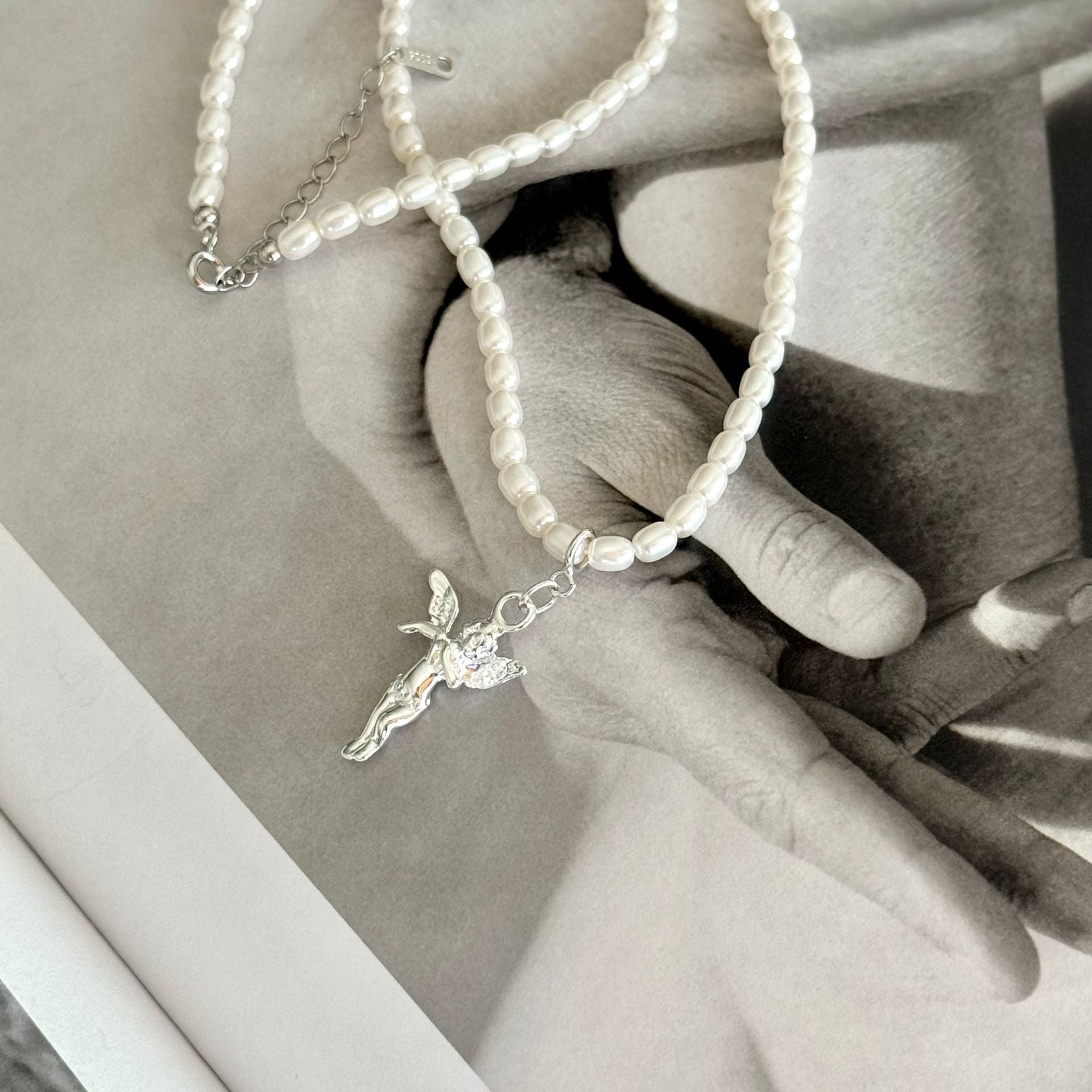 925 Sterling Silver Minimalist Doll Geometric Silver Necklaces