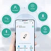 Smart fingerprint password double-opening glass door lock, U-shaped lock, sliding door long lock, shop lock type, outdoor U-shaped lock