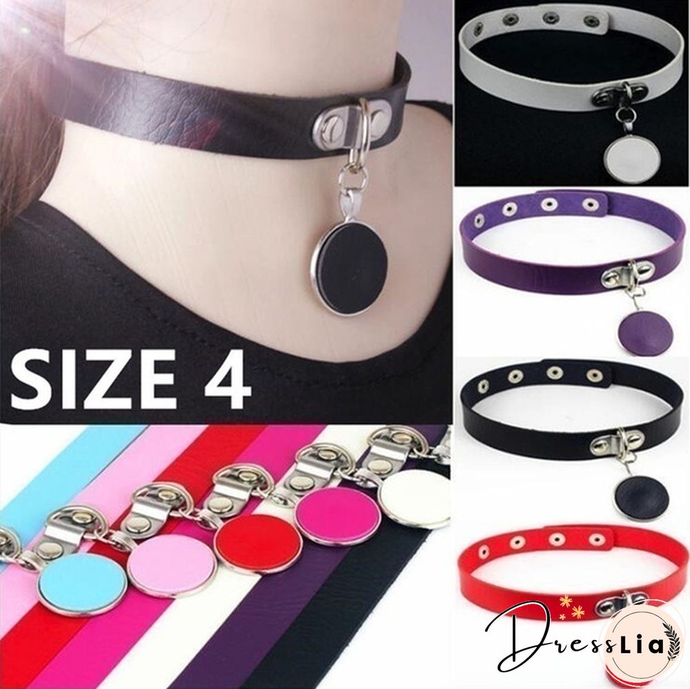 1 Pieces Handmade Heart Pendant Choker Laser Light Necklace Punk Leather Collar Chocker Necklace Torques