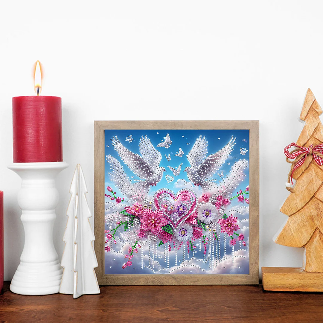 Dove - Partial Special Shaped Drill Diamond Painting Kits (Canvas|30*30cm)