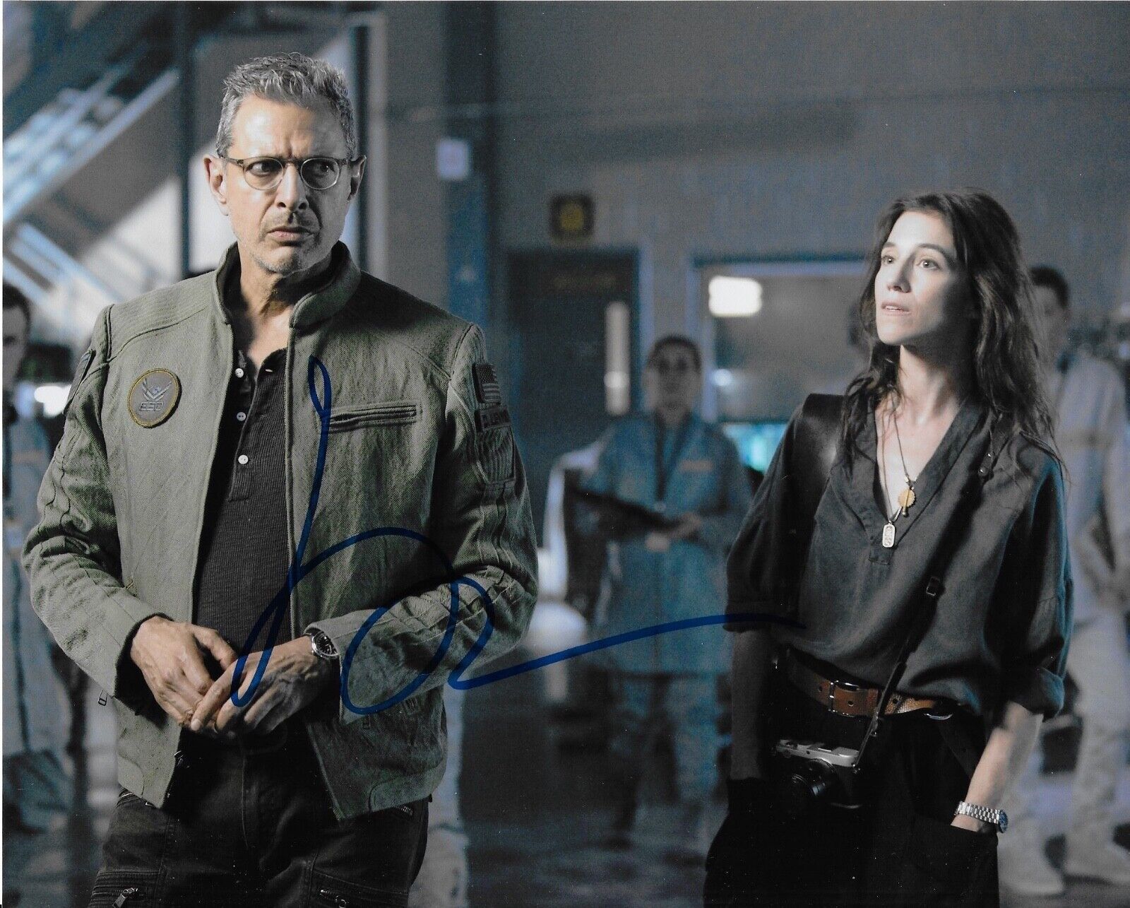 JEFF GOLDBLUM 'INDEPENDENCE DAY' DAVID SIGNED 8x10 PICTURE *COA *PROOF 5