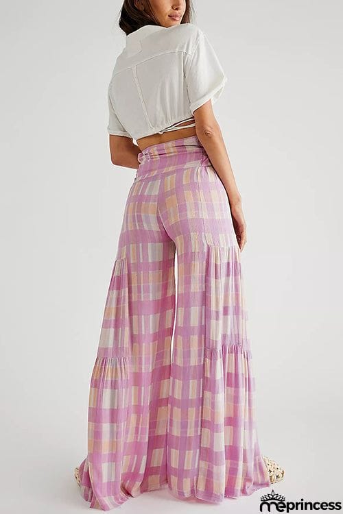 Print Belted Palazzo Pant