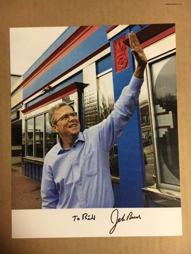 JEB BUSH SIGNED AUTOGRAPHED COLOR 8X10 Photo Poster painting with COA