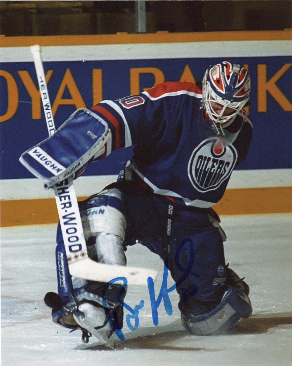 Edmonton Oilers Bill Ranford Signed Autographed 8x10 NHL Photo Poster painting COA #2