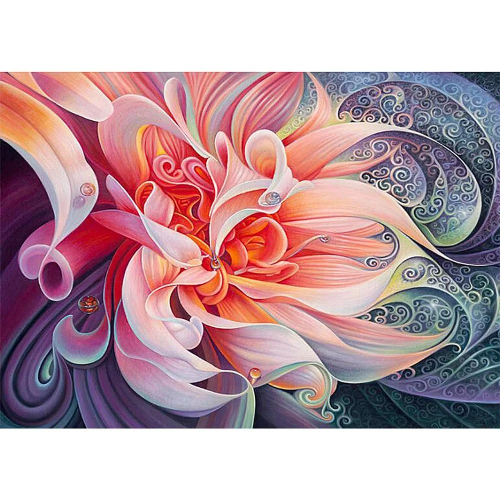 Full Round Diamond Painting Flowers (33*25cm)
